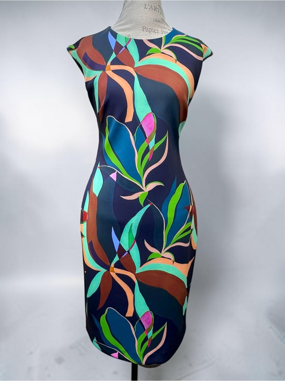 Ted Baker Adilyyn Supernatural Structure Bodycon Dress Navy Size 3 US 8